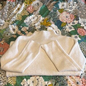 LOFT Cream Mockneck Sweater